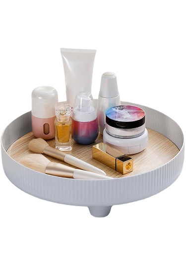 Suntek Vanity Tepsi Takı Yatak Odası Dresser Parfüm Bilezik Gri