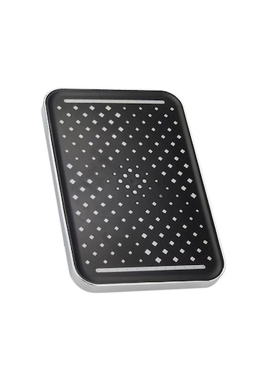 Gümüş Yağmur Biçimli Duş Başlığı Yüksek Basınçlı Paslanmaz Çelik Yağış Duş Başlığı Büyük Şelale Banyo Kare Duş Başlığı Duş Severler İçin Gümüş