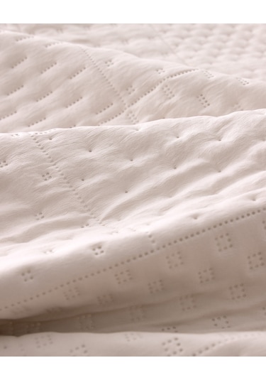 Madame Coco Medus Çift Kişilik Yatak Örtüsü - Bej Ekru