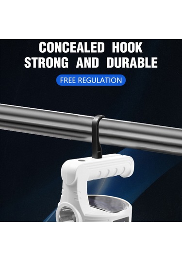 Yifomall Mx-518 Güneş Enerjili Led Feneri - Taşınabilir Dış Mekan Işığı, Kamp Ve Acil Durum Lambası, Askı Ve Taşıma Özelliğiyle Beyaz