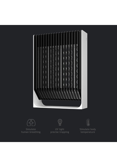 Vkemall Usb Şarjlı Siyah Elektrik Şoku Komar Öldürücü Lambası - Ev İçi Fiziksel Mor Işık İçeren Dikey/duvar Tipi 2'li Tasarım