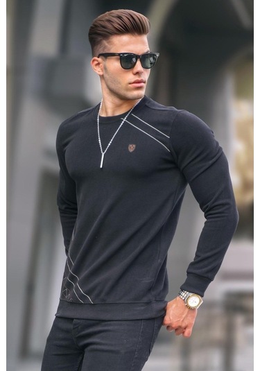 Siyah Basic Bisiklet Yaka Triko Kazak 5965 Siyah