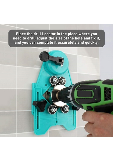 Vkemall Cam Ve Seramik Fırçalar İçin Delme Konumlandırıcı, Kaymayı Önleyen Sabitleyici Aracı, Mavi