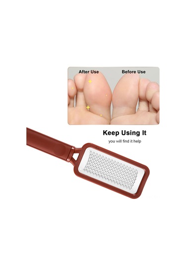 Shineyee Ayarlanabilir Uzunluklu Çelik Yüzeyli Nasır Ve Ölü Deri Giderme Pedikür Aleti