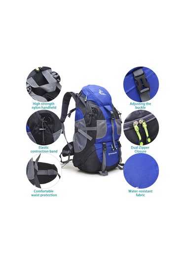 Ranyeek 50l Su Gezgin Sırt Çantası - Su Geçirmez, Erkek Ve Kadın İçin Outdoor Kamp Çantası, Pratik Katlanabilir, Fk0396, Mavi Mavi