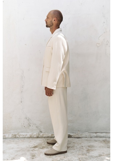 Mai Studios Co. Ayyubay Naturel Erkek Blazer Ceket Naturel