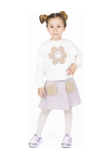 Bestkids Kız Çocuk Papatya İşlemeli Sweatshirt 2-6 Yaş 001