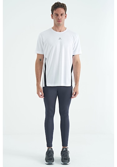 Tommy Life Antrasit Logo Baskılı Yüksel Bel Slim Fit Aktif Spor Erkek Tayt - 84989 Antrasit