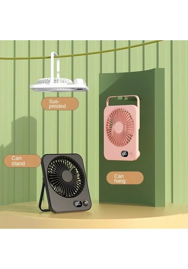 Taşınabilir Masa Fanı Usb Şarj Edilebilir 180 Güç Göstergeli
