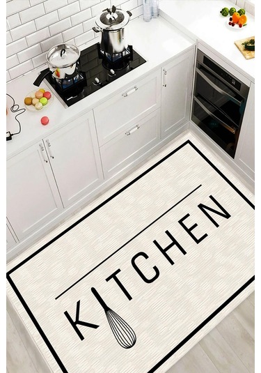 Dijital Baskılı Dekoratif Kaymaz Taban Yıkanabilir Modern Halı Mutfak Halısı Yolluk Salon Halısı