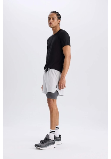 DeFactoFit Slim Fit Dar Kesim Sporcu Taytlı Şort E2760AX25SMGR184