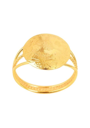 Reşat Çeyrek Altınlı Yüzük Bombeli 22 Ayar