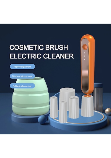 Moveevo Elektrikli Makyaj Fırçası Temizleyici Ve Kurutucu Otomatik Döndürme Makinesi Kozmetik Temizleme Araçları