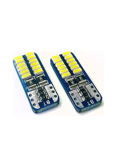 Femex  T10-24Ledli Mini Yassı Led Ampul Beyaz Aktif Canbus Ultra P