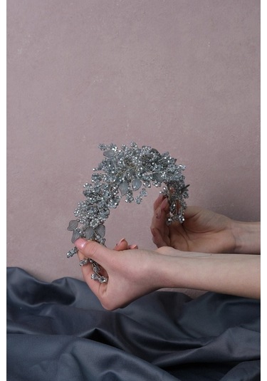 FdayAksesuar Gelin Saç Aksesuarı Azra Inci Boncuklu Gelin Kına Tacı Saç Aksesuarı FRDY31661