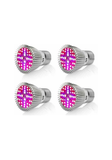 İç Mekan Bitkileri, Organik Hidroponik Ve Sera A+ İçin Tam Spektrumlu, Yetiştirme Işığına Sahip 4'lü E27 10w Led Ampul