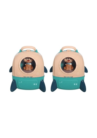 Sırt Çantalı Pets House İkili Set - Mavi