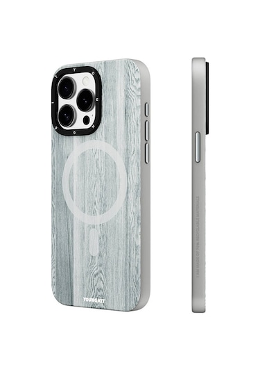 Youngkit İphone 14 Pro Max Uyumlu Kılıf Magsafe Şarj Özellikli Youngkit Ahşap Desenli Wood Forest Serisi