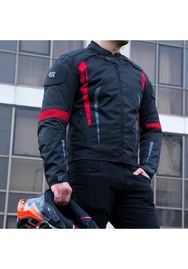 4riders Gama Ce Sertifikalı Korumalı Motosiklet Montu Kırmızı