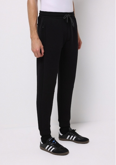 Colins Regular Fit Orta Bel Düz Erkek Siyah Eşofman Altı Cl1075397 Q1.v1 Blk Siyah