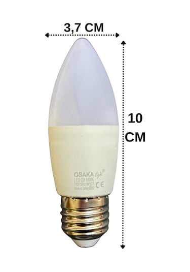 10 Adet Osaka 9w 70w Beyaz Işık E27 Duylu Kalın Duy Led Ampul