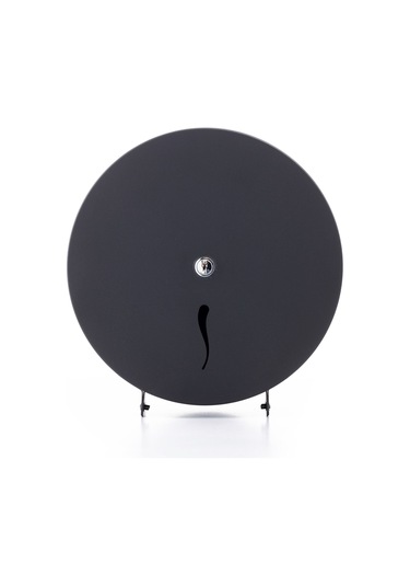 ARGESAN-Paslanmaz Çelik Jumbo Tuvalet Kağıtlığı MINI Q22 cm-SİYAH