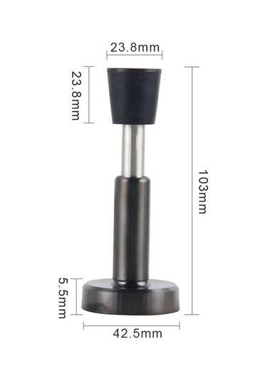 Pazly 2 Adet Yapışkanlı Kapı Durdurucu - Paslanmaz Çelik & Kauçuk Uçlu, Hidrolik Şok Emici Teknolojili, Küçük Boyutlu