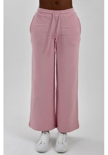 Kadın Yanları Cepli Beli Büzgülü Eşofman Altı Pembe