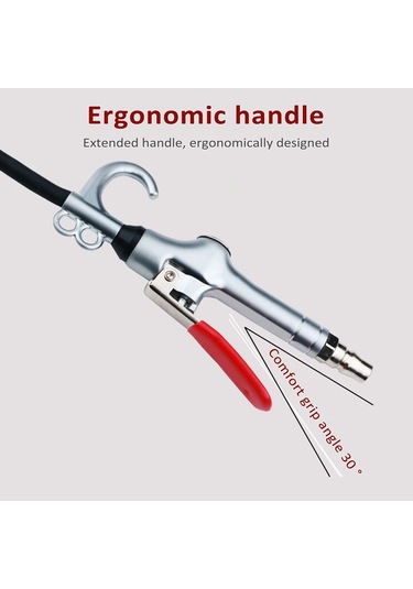 K23026s Hava Kompresörü İçin Yüksek Hacimli Hava Üfleme Tabancası,gümüş