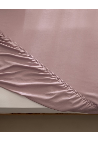 Ciel Tek Kişilik Plus %100 Pamuk Lastikli Saten Çarşaf - Açık Mürdüm 8684427179567 Çok Renkli