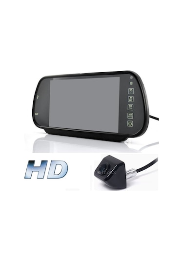 Kameralı Park Sensörü 7'' Ayna Hd Ekran+Pramit Kamera