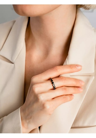 Lamponi 925 Ayar Gümüş Spinell İli Altın Kaplama Yüzük 239502995 Altın