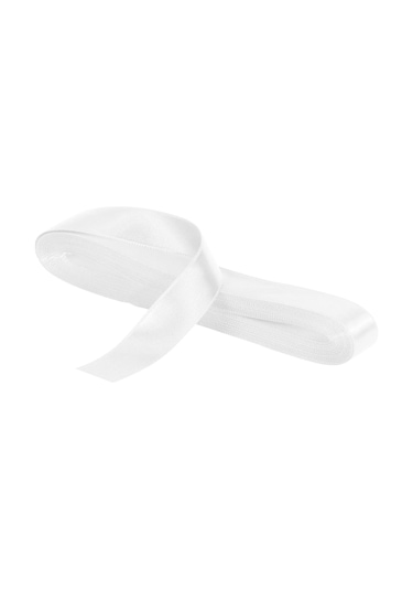 Saten Beyaz Kurdele 10 Mm - 10 Mt