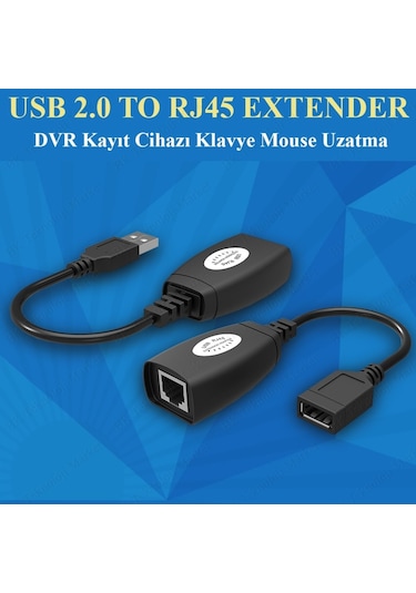 Usb Extender - Cat5 / Cat6 Kablosu Üzerinden Lan Uzatma Adaptörü