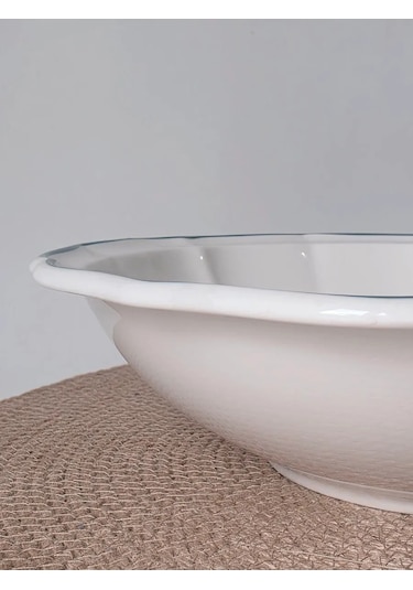 Lenardi Büyük Beyaz Porselen Salata Kasesi 313921528 Beyaz