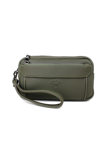 Erkek Haki Renk Lüks El Ve Bileklik Kemerli Portföy El Çantası Haki