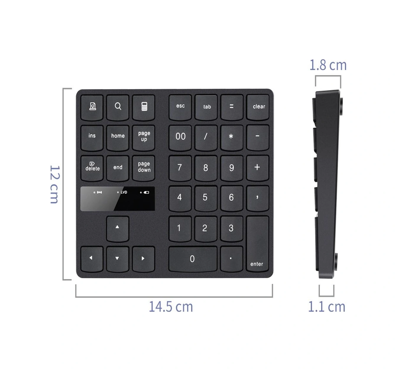 Sones 2.4g Usb Kablosuz Sayısal Tuş Takımı 35 Tuş Şarjlı Dijital Klavye Dizüstü Bilgisayar Mini Sayısal Tuş Takımı