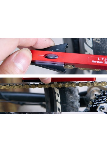 Jeemson Bisiklet Zinciri Aşınma Testeri, Alüminyum Alloy, Yol Ve Dağ Bisikletleri İçin Genişletme Ölçer Aracı, Mavi Çok Renkli