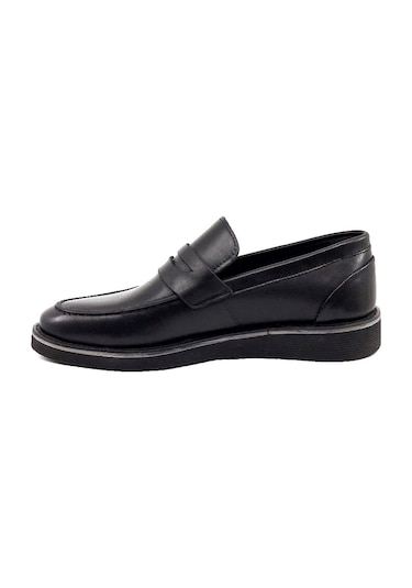 Castle Black 31277-1 Siyah Deri Günlük Erkek Casual Ayakkabı Siyah