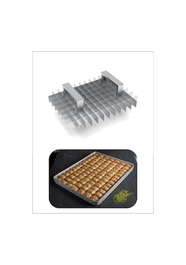 Baklava Dilimleme Bıçağı Paslanmaz Çelik Baklava Dilimi İz Çıkarma Bıçağı, Baklava Dilimleme Aparatı Gümüş