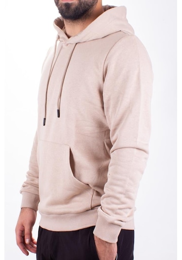 Twister 2732 Bej Kapüşonlu Erkek Sweatshirt Bej