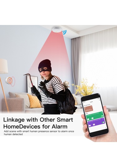 Aubyhe Ev Güvenliği Wifi Akıllı Alarm Sistemi - 90db Ses Ve Işık, Uygulama Kontrolü, Akıllı Cihaz Entegrasyonu