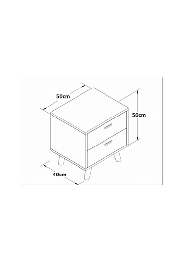Bicabin Oslo 2 Çekmeceli  Komodin