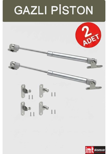 Imt Aksesuar 2 Adet Dolap Amortisörü Gazlı Piston Kapak Hidroliği 100n