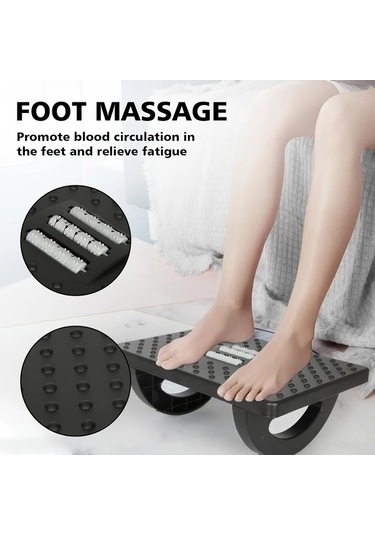 Xuweiwei Beyaz 1 Adet Ergonomik Ofis Ayak Dinlenme Altlığı Masajlı Masa Altı Ayaklık Beyaz