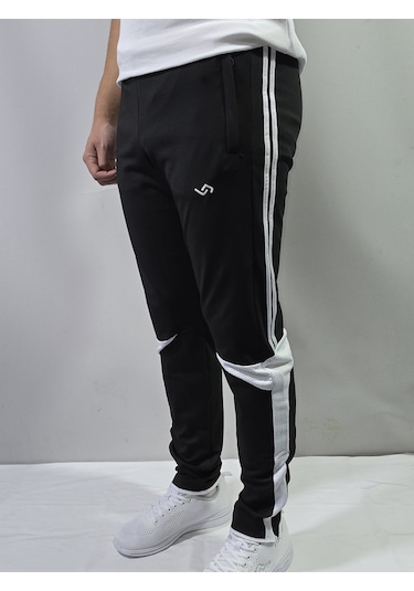 Jump Erkek Scuba Slim Fit Eşofman Altı Siyah/beyaz Jump Erkek Scuba Slim Fit Eşofman Altı Siyah/beyaz