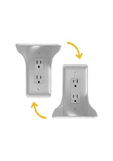 Dofolink Abd Standart Us Plug Telefon Şarj Soketi Duvarlı Rahat Kullanim Pp Malzeme Yüksek Dayaniklilik Ters Çevrilebilir Depolama Rafı C Tipi Beyaz