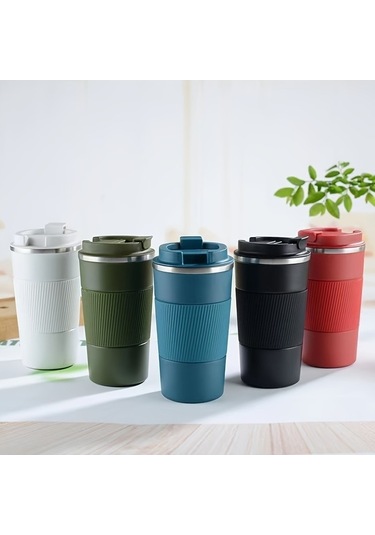 Besthome1 Çift Katmanlı Paslanmaz Çelik Vakum Yalıtımlı 380ml Termos Yeşil Yeşil