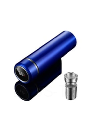 Hfambition 500ml Led Dokunmatik Ekranlı Vakum Termos, 304 Çelik Isı/sıcaklık Saklama, Su Geçirmez, Seyahat/ofis İçin Kahve/çay Bardak Mavi Diğer