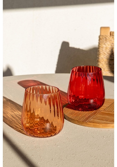 The Mia Cam Su Bardağı Turuncu 450 Ml Brd0127 Çok Renkli